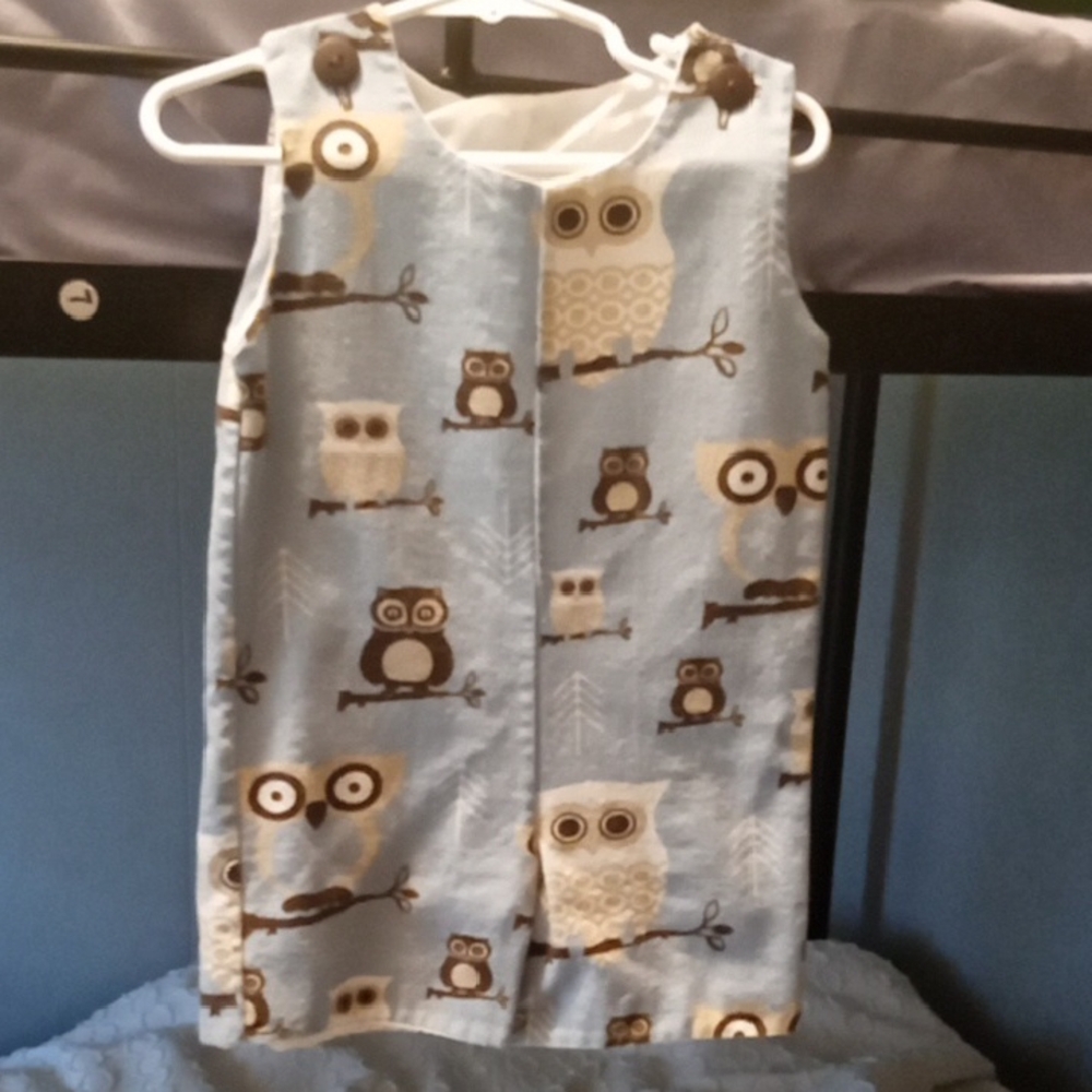 Adorable Owl Print Sleeveless Dress